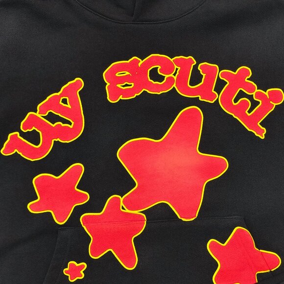 Sp5der x UY Scuti Beluga Hoodie Sweatshirt Black Red | Spider Worldwide - Picture 4 of 6